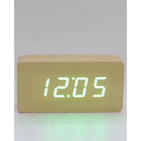 Reloj despertador Digital acrílico con Control de voz, fuente