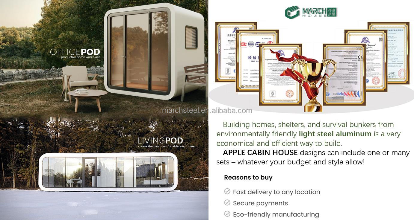 Buy Wholesale China Working Office Pod Apple Cabin Customized Modular ...