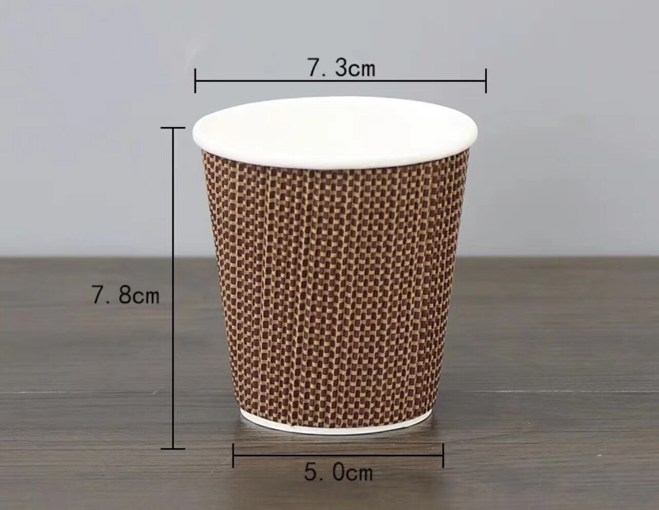 Disposable Paper Cup Ripple Wall Paper Coffee Cups With Plastic Lid ...