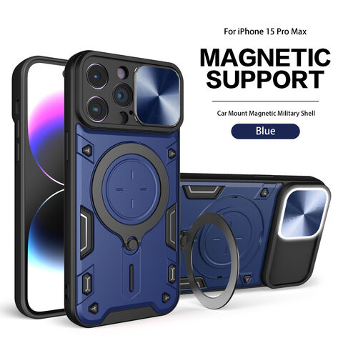Compre Slide Window Camera Shield Protection With Kickstand Cell Phone Case  For Iphone 15 Pro Max 15 Plus 14 13 Armor Case Fundas Capa y Cell Phone  Case For Iphone 15 Pro