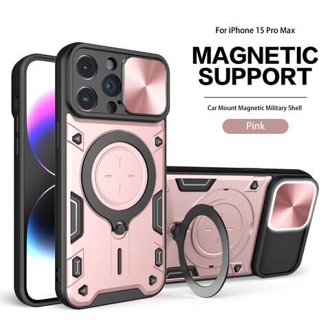 Compre Slide Window Camera Shield Protection With Kickstand Cell Phone Case  For Iphone 15 Pro Max 15 Plus 14 13 Armor Case Fundas Capa y Cell Phone  Case For Iphone 15 Pro