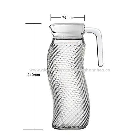 1800ml Glass Water Jug Pitcher Juice Bottle with Plastic Lid - China Water  Bottle and Water Pitcher price