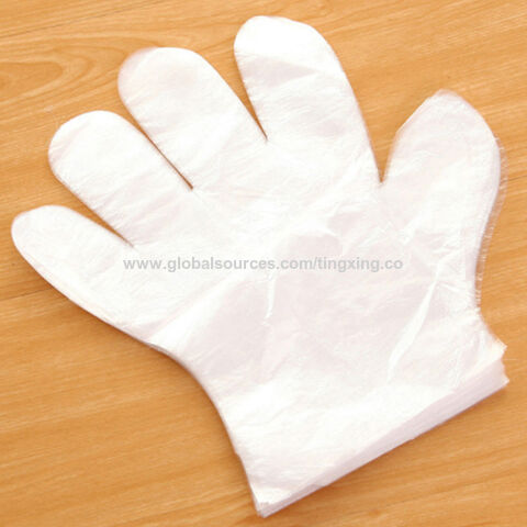 Gant jetable en PEHD, gant en plastique transparent, gants