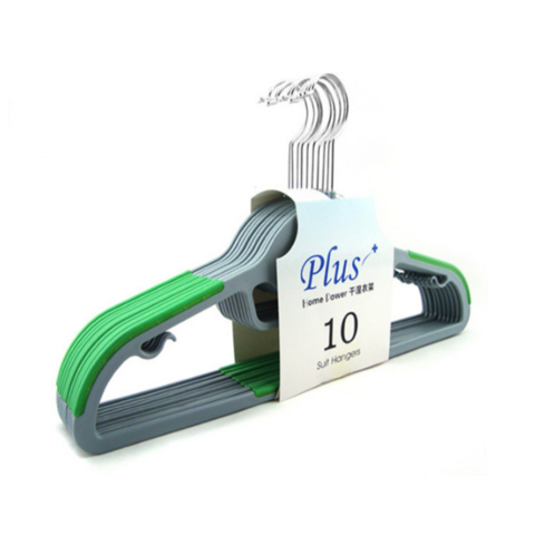 Green Velvet Gold Hooks Plastic Hangers for Suits and Dress Pants with Bar  - China Hanger and Plastic Hanger price