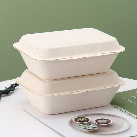 Biodegradable Sugarcane Bagasse Disposable Molded Pulp Paper Food Packaging  Container Box - China Food Box and Container price