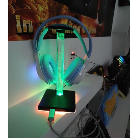 Usb Hub Headphone Holder Headset Stand With Rgb Backlight