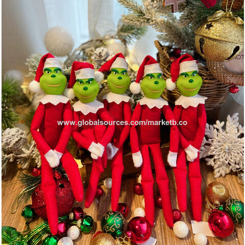 Easter Novelty Bunny The Grinch On Shelf Plush Doll Toys Elf Ornaments  Hanging Pendant Decoration Gift