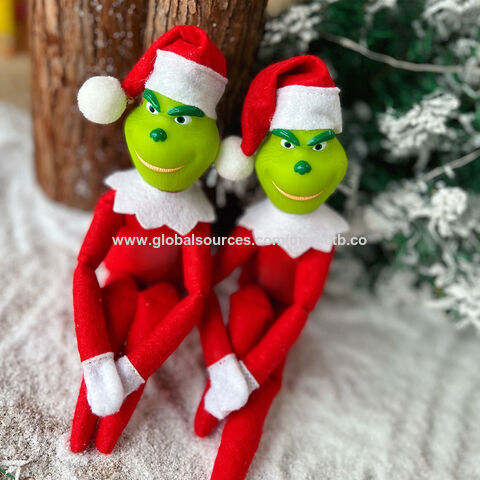 Easter Novelty Bunny The Grinch On Shelf Plush Doll Toys Elf Ornaments  Hanging Pendant Decoration Gift