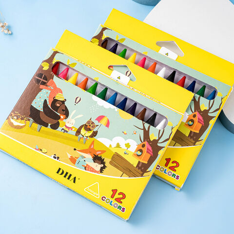 High Quality 12 Colors Twist-up Crayons for School Kids (DH