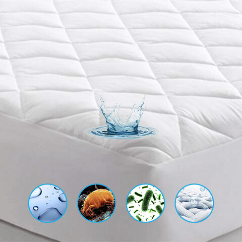 PROTÈGE-MATELAS IMPERMÉABLE À L'EAU-ACARIENS DE LA POUSSIÈRE DE PVC DE LIT  MOELLEUX ANTI