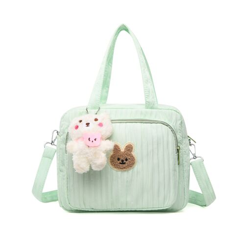 Cotton Mom Bag Organizer Cute Bear Embroidery Mommy Bag Zipper Newborn Baby  Diaper Bag Nappy Pouch Travel Stroller Storage Bags