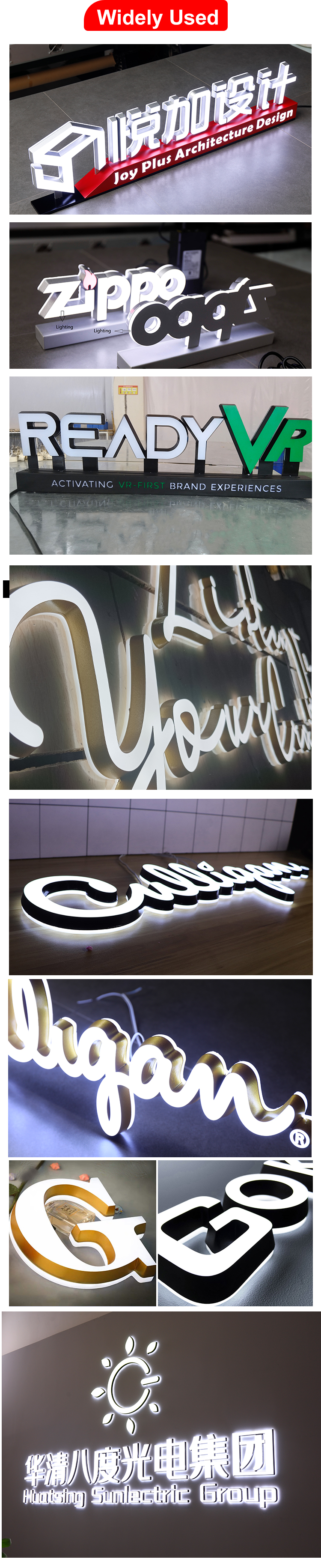 Kexian Customized Led Desk Top Sign Front Counter Table Sign ...