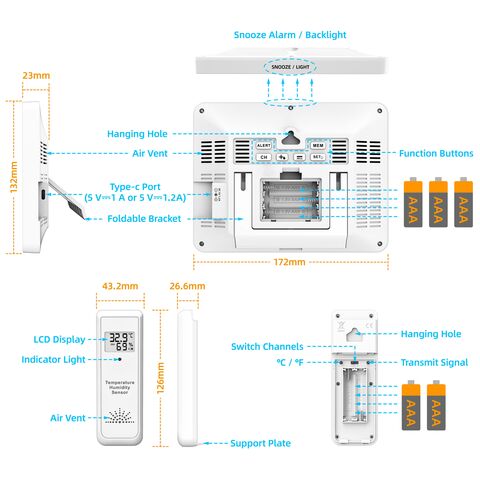 Humidifiers, Hygrometers - Hygrometers - Weather Monitoring - QA