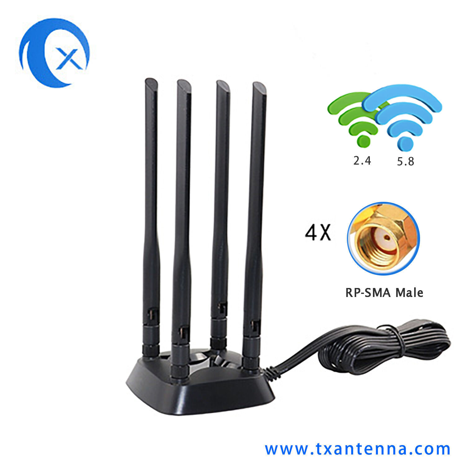 Antena WiFi 6e Tri-Band 6GHz 5GHz 2,4GHz antena WiFi para juegos