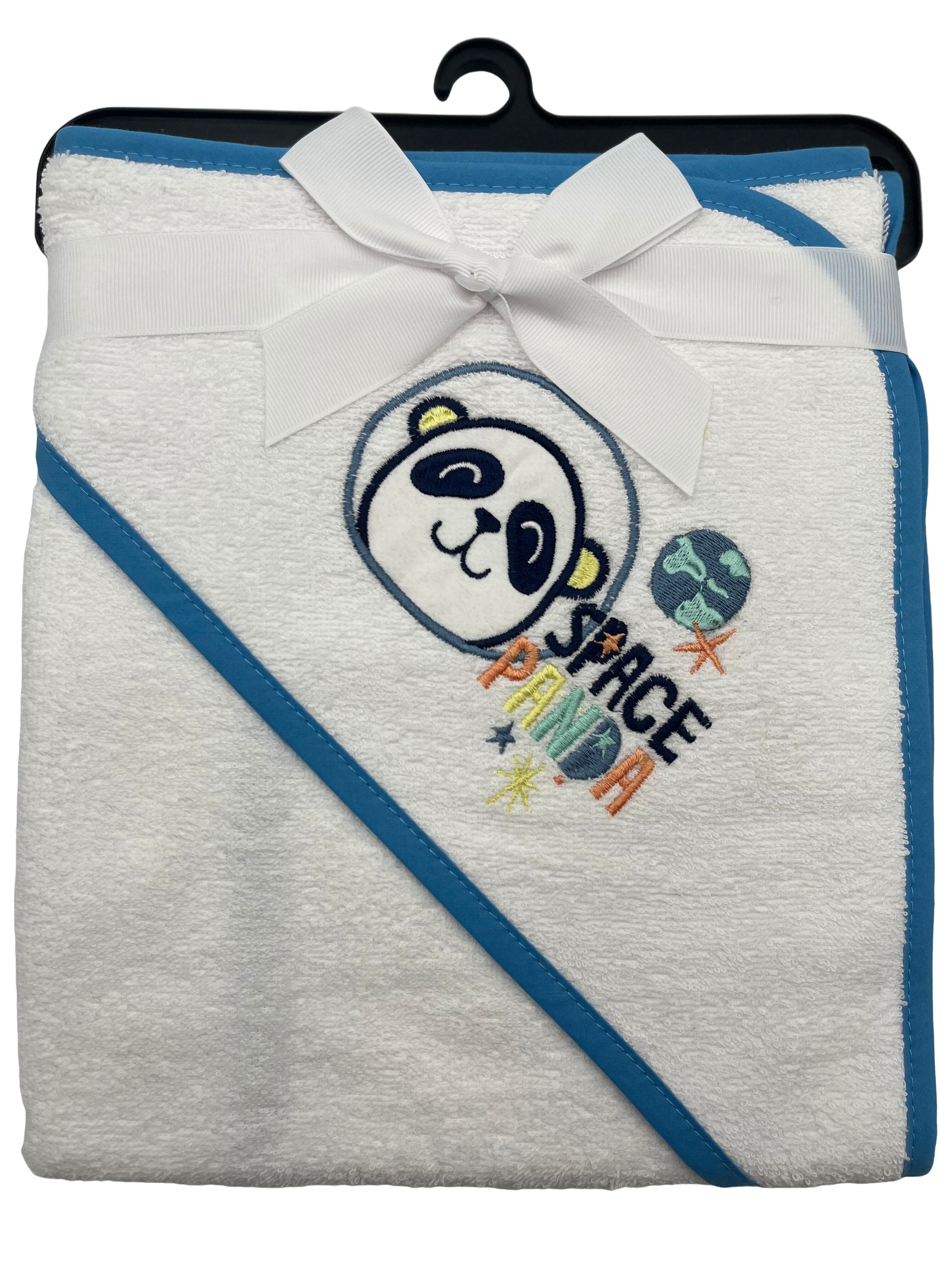 Capa de baño para bebé de algodón blanco y gris KOALA