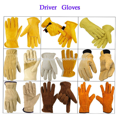 Yellow Safety Leather Hand Gloves at Best Price in Pune