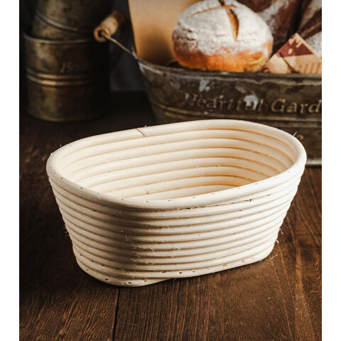 Bread Proofing Basket With Handle, Food Serving Tray, Natural