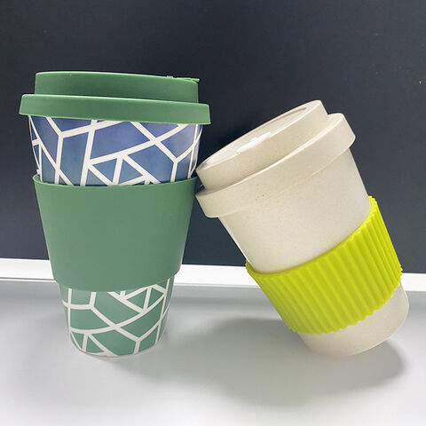 Buy Wholesale China 15oz Organic Bamboo Fiber Travel Mug Reusable Travel  Coffee Cup With Silicone Grip And Lid Fiber & Bamboo Fiber Reusable Coffee  Mug at USD 1.47