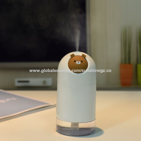 Mini humidificateur d'air lapin mignon USB diffuseur d'huiles essentielles d 'arôme pour maison voiture brumisateur ultrasonique avec diffuseur de lampe  de nuit LED