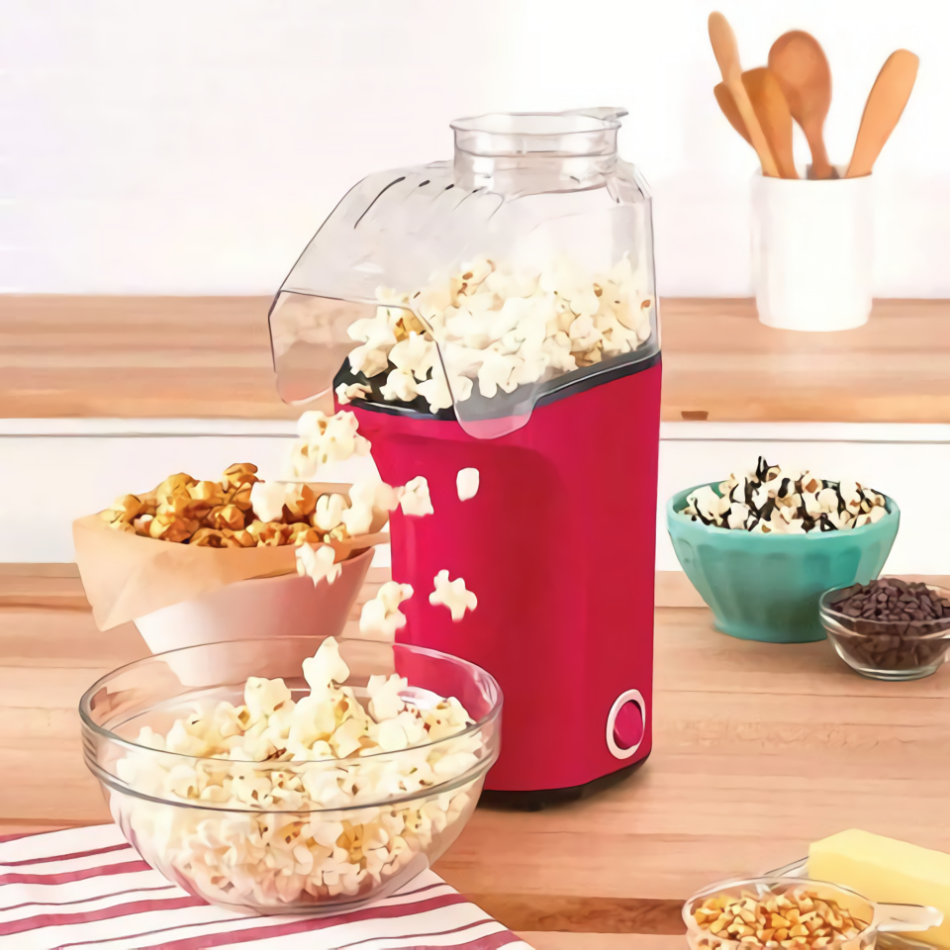 Popcorn Popper Hot Air - 10-Cup Oil-Free Popper, Retro Style Gift Box ...