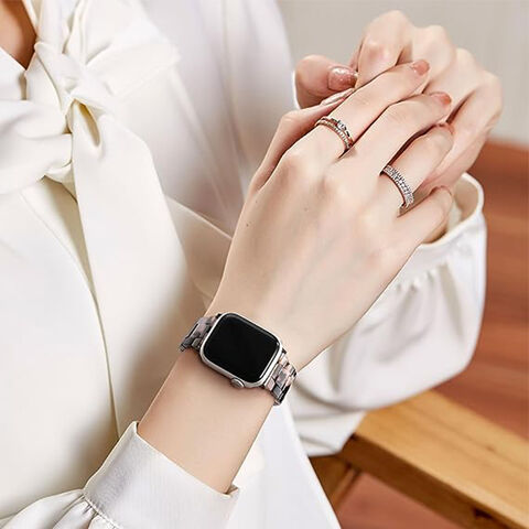 Bracelet en résine Fitbit luxe pour femme, arc-en-ciel de bande de