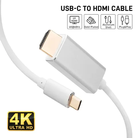 Aluminum Type-C To HDMI Cable 4K 60HZ