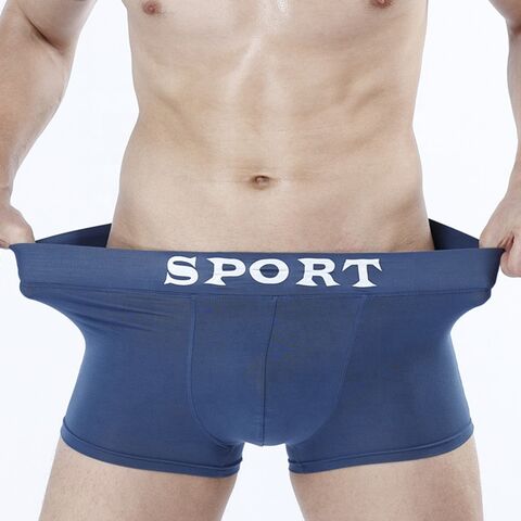 Compre Atacado Venda Quente Respirável Cor Pura Homens Underwear Sexy Boxer  Cuecas Algodão Homens Boxer e Cuecas Boxer de China por grosso por 1.19 USD