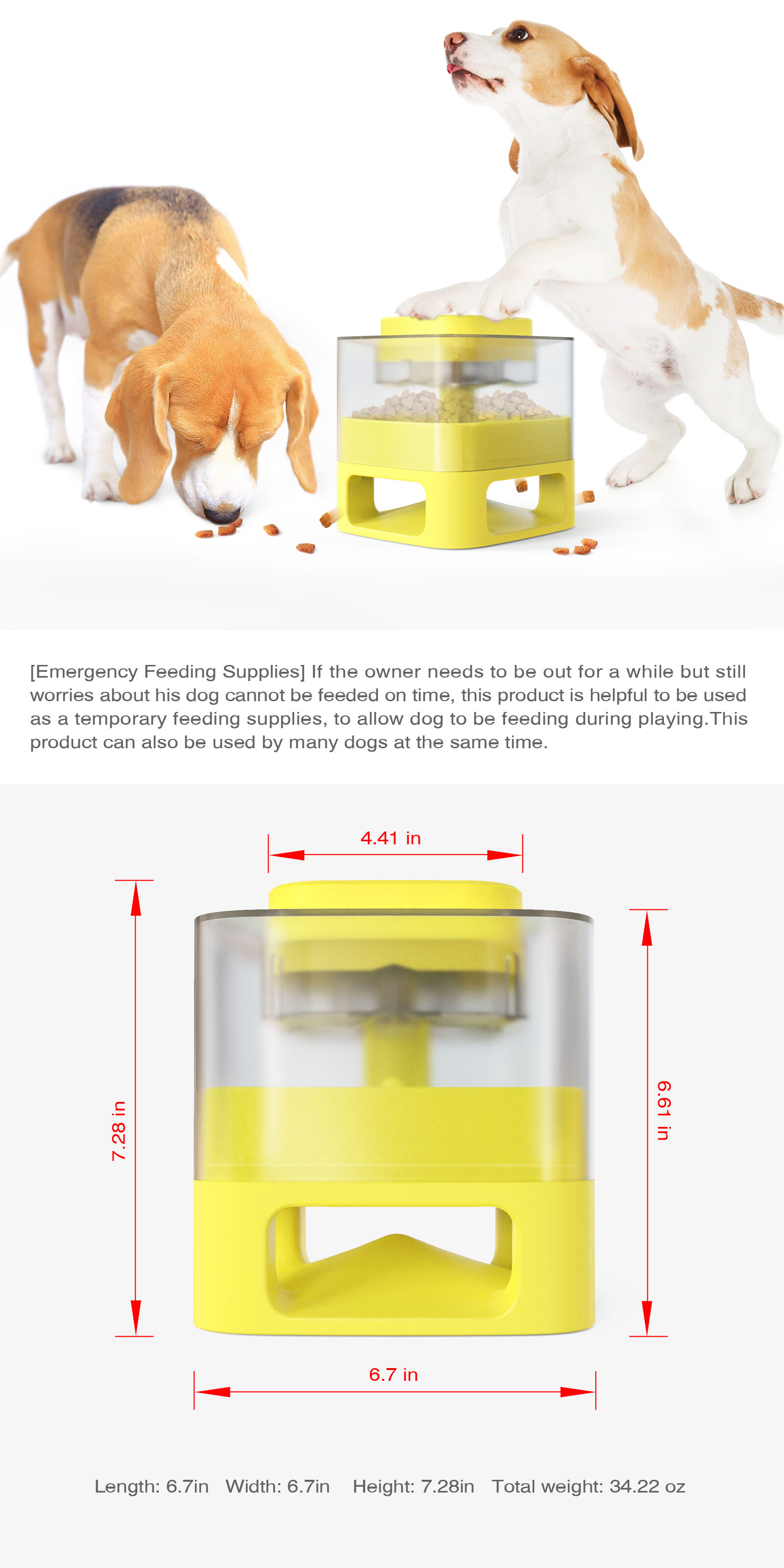 Buy Wholesale China Pet Food Dispenser Interactive Button Triggers Dog  Press Slow Food Feeder & Pet Toy at USD 4.01