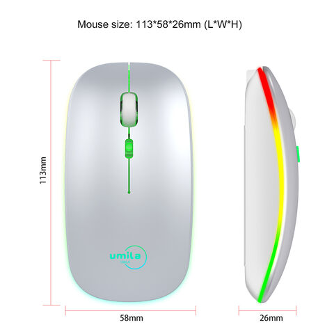 Buy Wholesale China Custom 2.4ghz Bluetooth 5.0 Dual Mode Wireless Mouse  Silent Led Rgb Backlight Rechargeable Gaming Wireless Mouse For Laptop Ipad  & Bluetooth Mouse at USD 2.15