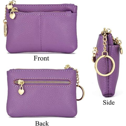 Leather looking Wallet with Metal Coin Sorter Trusty Coin Pouch Pocket Purse  Or Car For Quick Change purple - Walmart.com