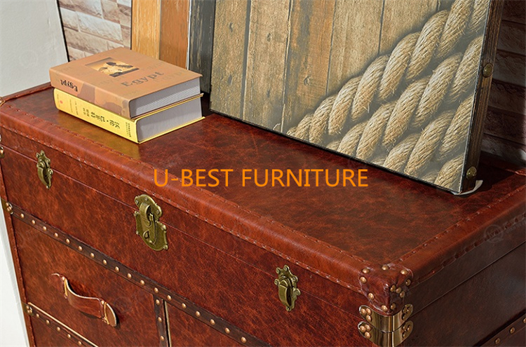 Bedside trunk chest aluminium aviator vintage home bar hotel furniture  table