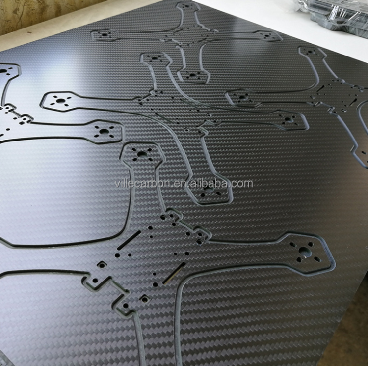 New 400x500mm Black Carbon Fiber Plate Sheet Panel 3K Twill Weave Matte Vehicle Diy Carbon Fiber Board