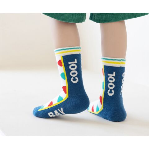 Bébé Enfant enfants unisexe Custom de haute qualité coton Chaussettes  antidérapantes Grip - Chine Chaussettes de coton et de chaussettes de sport  prix