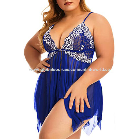 Plus Size Lingerie For Women Sleepwear Set Lace Babydoll Chemise V Neck  Nightgown Sexy Nightdress Maternity Negligee S-5xl $3.652 - Wholesale China  Plus-size Lingerie at Factory Prices from Quanzhou Linkworld Import 
