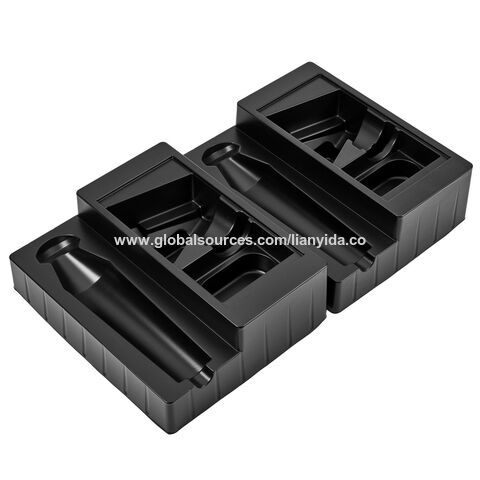 Custom Black Lunch Box Plastic PP Containers Clamshell Packaging