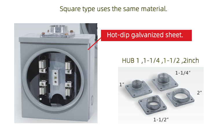 200a 5 Jaw Square Superior Jaws Plug Base Meter Socket With Bakelite ...