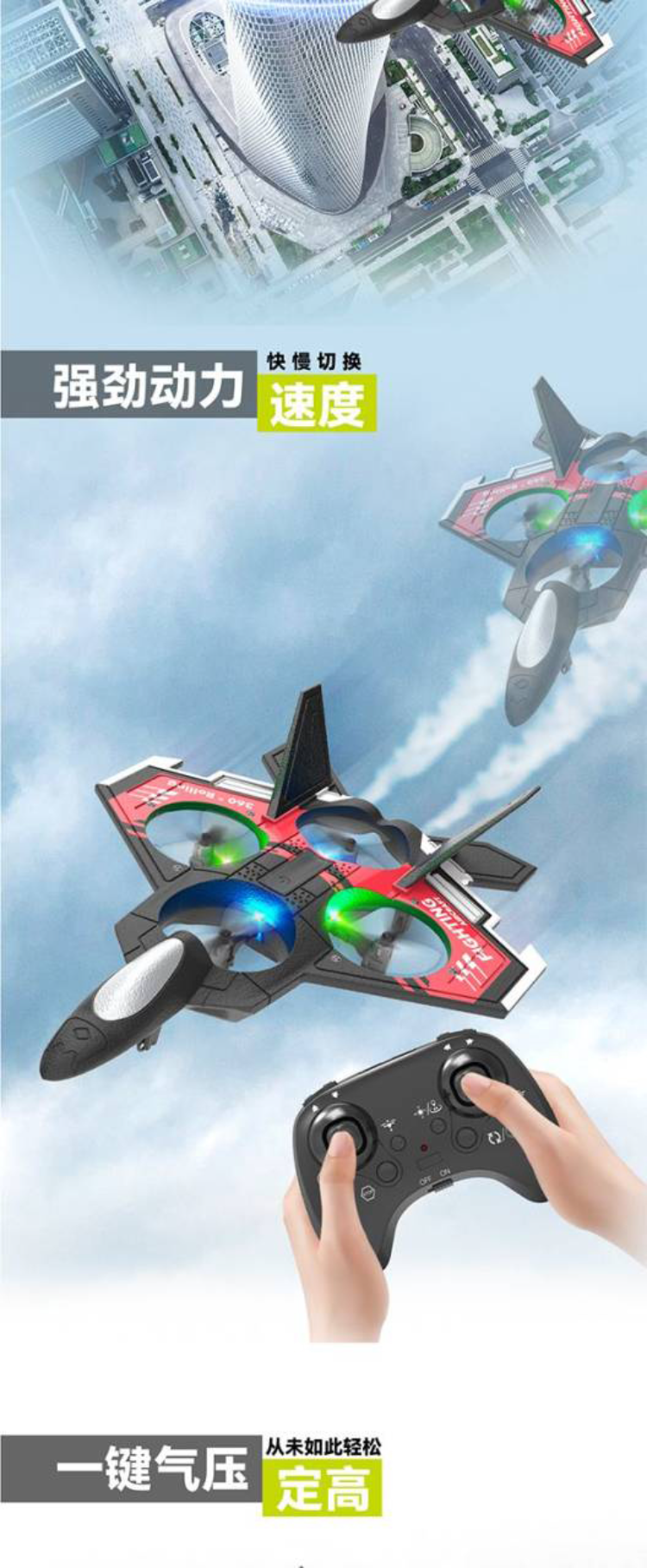 Avion De Control Remoto 2.4g 4 Channel Epp Foam 4 Motor Small Size ...