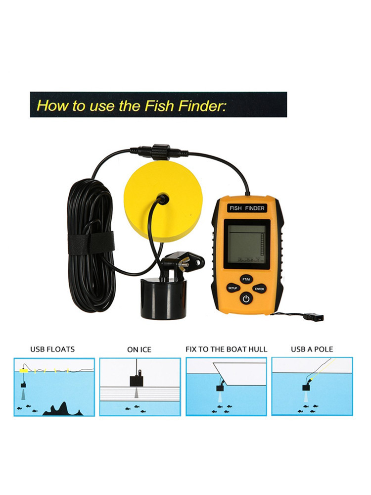 Wholesale Portable Fish Finders Sonar Radar Ice Fishing Gear