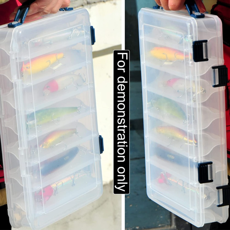 Compre Seasky Plastic Fishing Lure Bait Organizer Case Container With  Handle Fishing Tackle Box y Tackle Storage Tray With 16 Individual de China  por 2.5 USD