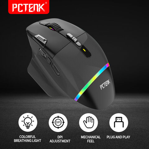 Gaming Gamer Dual Wireless verdrahtete Maus Rgb, wiederauf ladbar, programmier bar, 2.4g USB, optischer ABS-Kunststoff