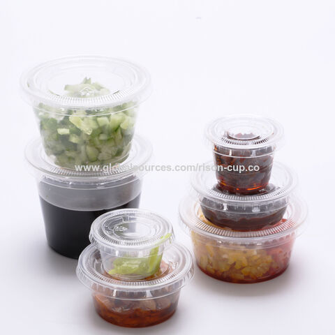 Plastic Takeaway Sauce Cup Food Packaging Containers Disposable