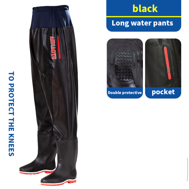 Fishing Waders Pants Anti-Slipping Boots Waterproof Wading Trousers Waist  Wader