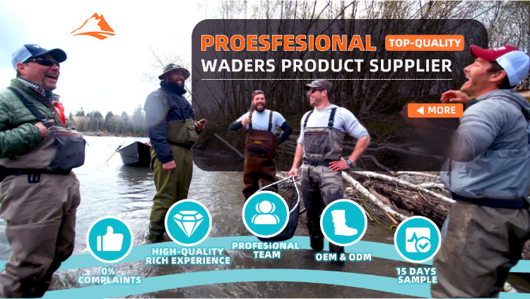 Factory Price Professional Neoprene Fishing Nylon Waders Mens
