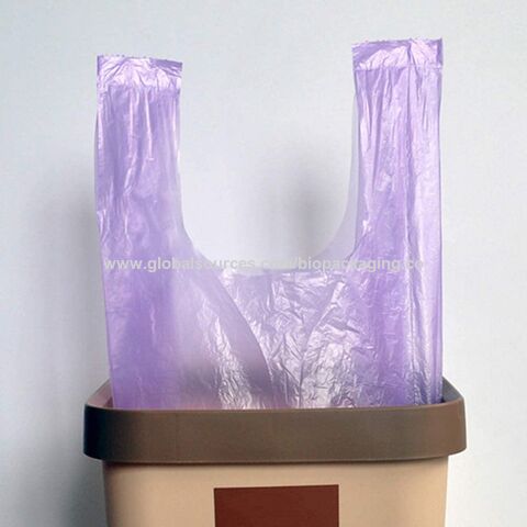 Purple Plastic Gift Bag, Home Waste Trash Bags, Plastic Bags Garbage