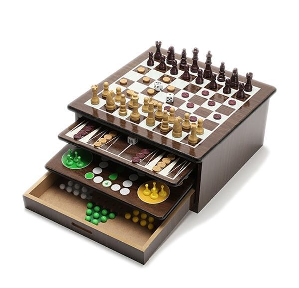 Jogo tabuleiro magnetico xadrez dama ludo multi 5 em 1 grande chess set