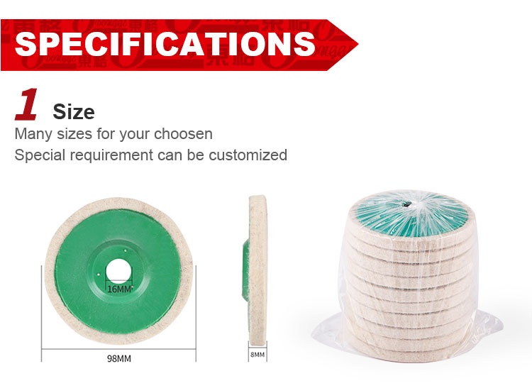 Duokon Polishing Buffing Wheel 1PC 100x25mm 4 Beige Polishing Buffing Grinding Round Wheel Wool Soft Felt Polisher Disc Pad I5386289813 S32259294938 - View #5