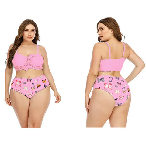 Buy Wholesale China Women's Plus Size Big Bowknot Butterfly Strap Bikini  Set Swimsuit & Women's Plus-size Swimwear at USD 12.62