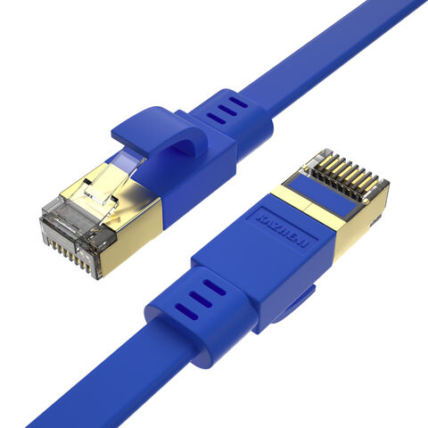 Compre Rj45 Ethernet 28awg Cat8 Cable Plano De Red Cat 8 Patch Cord Suave  Flexible 40g 2000mhz 1m 2m 5m y Cordón De Remiendo De La Red Del Cat 8 Del  Cable