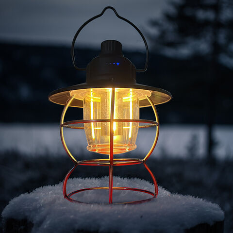 New Portable LED Camping Lamp Mini Hanging Retro Camping Lantern