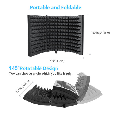 Bouclier d'isolation de microphone Filtre anti- micro Structure